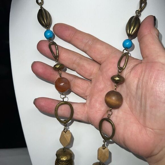 NY Beaded and Chain Necklace‎ - Picture 7 of 11